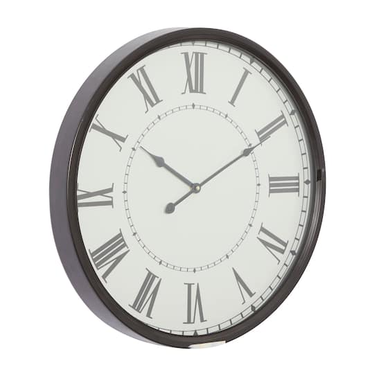 White Traditional Metal Wall Clock